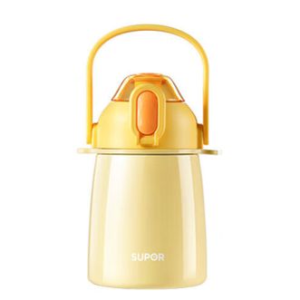 苏泊尔（SUPOR）  一盖双饮大肚保温杯316不锈钢保温杯水杯 800mL 芒果黄 KC80JW20 （SUPOR）
