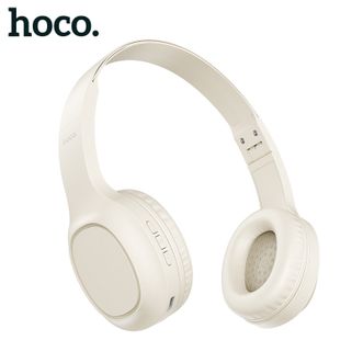 hoco.  头戴式无线蓝牙耳机 带麦克风音乐耳机重低音智能吃鸡耳麦 W46米白色 主图详情共用