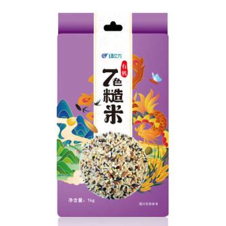 绿次方  有机七色糙米1kg