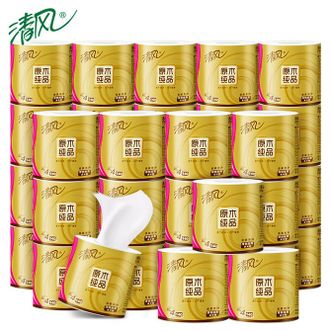 清风  有芯卷纸厚实柔韧卫生纸4层 140g*30卷母婴可用