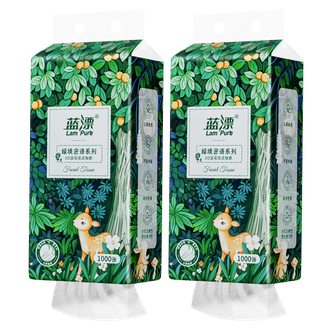 蓝漂  3提挂式抽纸绿镜密语悬140mm*170mm*1000张4层