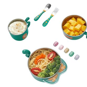 Bc Babycare  儿童不锈钢碗碗勺套装GL冬季保温夏季快速降温方便实用  餐具五件套
