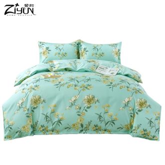 紫韵  柔肤印花四件套 念花溪 柔肤舒适床品四件套