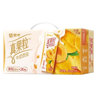 蒙牛  真果粒牛奶  250g*12盒Q弹黄桃果粒牛奶饮品