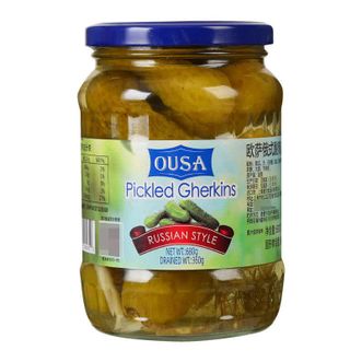 欧萨/OUSA  俄式酸黄瓜680g 酸青瓜 乳黄瓜 方便速食 汉堡西餐配菜