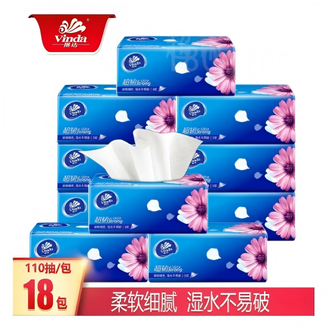 维达  超韧纸巾 餐巾纸 S码110抽18包