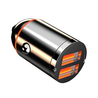 纽曼（Newmine）  嵌入式锌合金车载充电器200W 双USB口 G50S