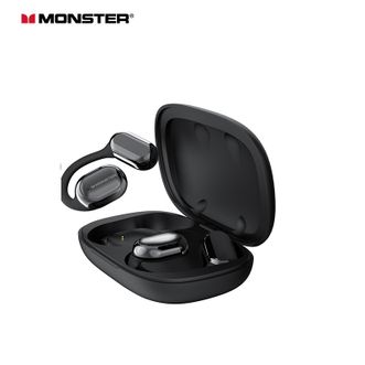 魔声  （Monster）open ear AC100 黑色  气传导蓝牙耳机挂耳式真无线开放式IPX5级运动跑步防汗水通话降噪触控音乐游戏耳机 AI智能降噪
