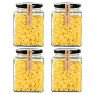 拜杰-厨房家用保鲜储物食品杂粮收纳罐密封玻璃罐-500ML四只装