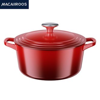 MACAIIROOS  臻彩珐琅锅 24CM双耳炖肉锅煲0涂层锅体珐琅工艺家用4L大容量炖煮锅