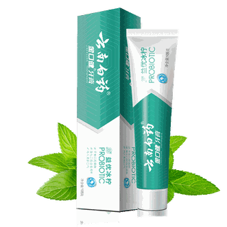 云南白药  金口健牙膏冰柠型105g*1支 益生菌CPT修护口腔 软性耐磨材料膏体绵密