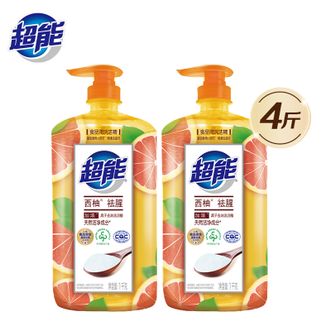 超能  西柚祛腥洗洁精1kg*2瓶 家用果蔬清洗剂