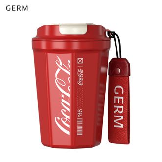 格沵/germ  可口可乐保温杯男女士翻盖咖啡保温水杯便携车载杯子390ml可乐红