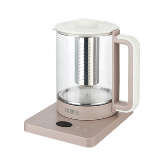 膳魔师（THERMOS）  养生壶热水壶玻璃带过滤网1.8L煮水果茶花茶多功能电器 EHA-1611E-SP 1.8L