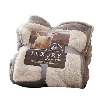 南极人（Nanjiren）  羊羔绒加厚盖毯