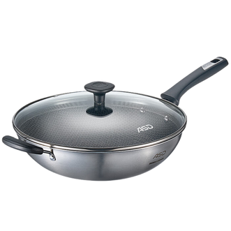 爱仕达/ASD 不锈钢蜂窝防粘平底炒菜锅32cm 爱仕达/ASD 不锈钢蜂窝防粘平底炒菜锅32cm