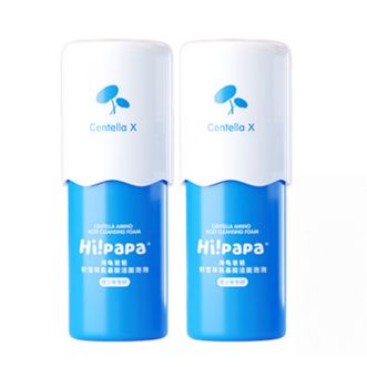 海龟爸爸  春夏季洗面奶  积雪草氨基酸洁颜泡泡 80ml*2 青春期专用男女生护肤品