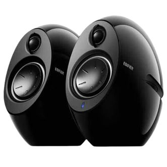 漫步者  e25HD 桌面蓝牙音箱 月蚀切割造型 精致HIFI桌面2.0音箱 太空黑/极昼白/朝霞红