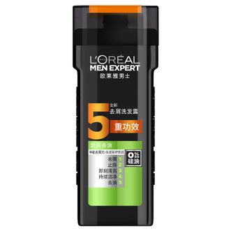 欧莱雅（LOREAL）男士去屑洗发露洗发水(炭爽去油)400ml（新老包装随机发货）