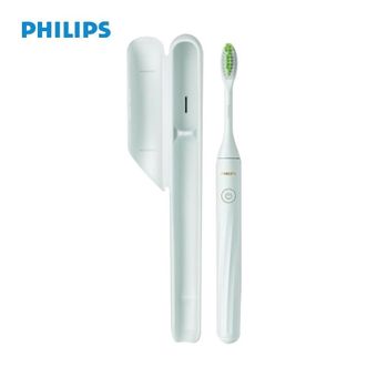 飞利浦(PHILIPS) 电动牙刷 HY1100 成人声波震动牙刷 电池式潮酷吸睛情侣牙刷 旅行款