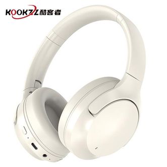 KOOKZZ  头戴式蓝牙耳机主动降噪高音质低延迟超长续航HiFi专业环绕音质 CK-22米色
