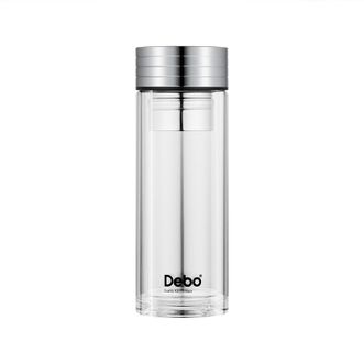 德铂（Debo）  玻璃杯 350ML磁吸泡茶杯双层加厚高硼硅玻璃杯水杯