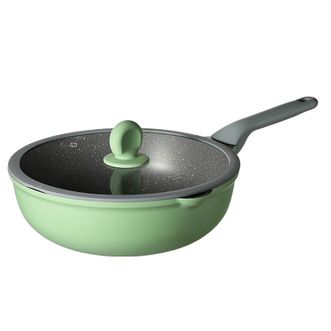 炊大皇（COOKER KING）  竹青石炒锅不粘锅麦饭石色家用炒菜锅32cm CG32ZQ