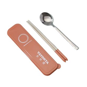 多样屋（TAYOHYA）  ）便携餐具筷子勺子套装个人专用学生旅行餐具便携一人一双专人专用 便携餐具两件套【四季花开】 1双/xjr