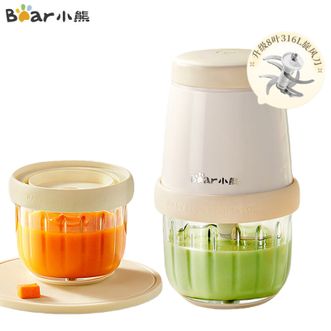 小熊/Bear  绞肉机家用双杯双刀迷你绞馅碎肉机小型多功能打泥搅拌机婴儿辅食机 蒜蓉机