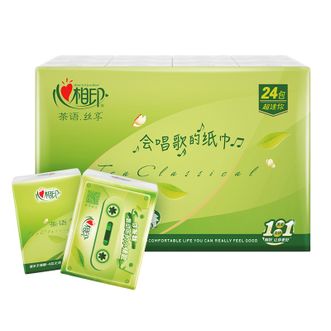 心相印  茶语丝享系列手帕纸超迷你4层6片*24包 小包卫生纸纸巾便携装纸巾