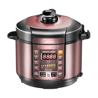 美的（Midea） 电压力锅 5升高压锅家用大容量多功能智能24H预约电高压锅煮汤锅 双胆电高压锅 MY-YL50Simple101