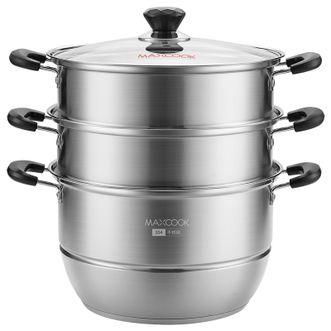 美厨（MAXCOOK）  雅致系列304不锈钢复底三层蒸锅28cmMCDS-2578