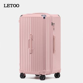 Letoo  2308 大容量行李箱拉杆旅行箱学生密码箱拉链款 26寸樱花粉