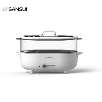 山水/Sansui  多功能电火锅电煮锅料理锅3L带蒸笼 SHG-3023