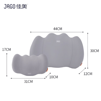 佳奥  办公室座椅头枕腰垫车用头枕腰垫黑骑士套装 头枕+腰垫