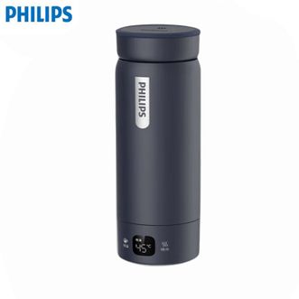 飞利浦/Philips  烧水杯AWP2778【深海蓝】保温杯电热水杯便携烧水壶旅行咖啡杯 0.42L 【升级款液晶大屏】