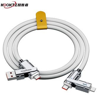 酷客者/KOOKZZ  液态二托二数据线 SJ31 100W超级快充数据线 苹果/Type-c手机充电数据传输 象牙白