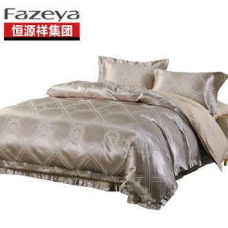 彩羊（Fazeya）  色织提花四件套威尼斯（咖）精致床品