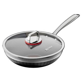 金嫂子/KSISE  金铂316火红点满屏不粘炒锅 KGT235132