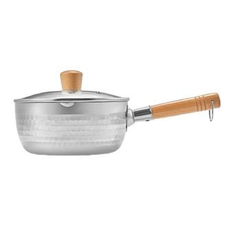 炊大皇/Cookerking  奶锅 日式雪平锅食品级不锈钢汤锅煮面锅热奶锅18cm NG18XP