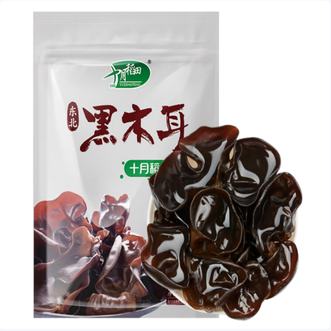 十月稻田  东北黑木耳 150g 肉厚无根 菌菇 黑龙江东宁特产