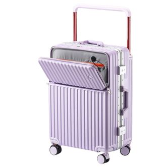 贝唯思 24英吋新款多功能前置开口宽拉杆铝框行李箱 贝唯思 24英吋新款多功能前置开口宽拉杆铝框行李箱
