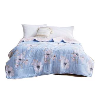 罗莱家纺  25年新款夏被 空调被 宿舍被 单双人被 1.5*2/2*2.3 可水洗可机洗 花语微澜夏被
