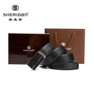 喜来登/SHERIDAN  鹿皮腰带 鹿皮木盒高端礼盒 情人节腰带 礼盒装 NL230861S