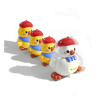 babycare  逗乐摇摆鸭婴儿学爬玩具儿童抬头早教宝宝周岁-鸭妈妈+3只小鸭