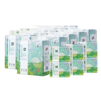 奇强  抽取式面巾纸加厚加大家用纸巾家庭实惠装原木纤维纸巾抽纸餐巾纸 400张*8包/提*10提（TH）