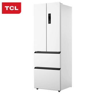 TCL  321升法式四开门多门冰箱嵌入式 变频一级小型家用冰箱R321V5-D