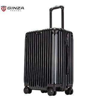 银座/GINZA 深灰 29寸行李箱大容量女旅行拉杆皮箱男铝框密码24寸结实耐用加厚小型