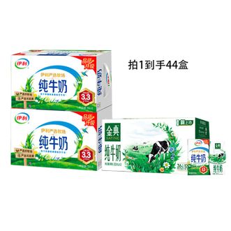 伊利  纯牛奶2箱+金典纯牛奶1箱