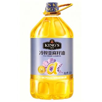 金龙鱼  亚麻籽油KING'S冷榨5L食用油